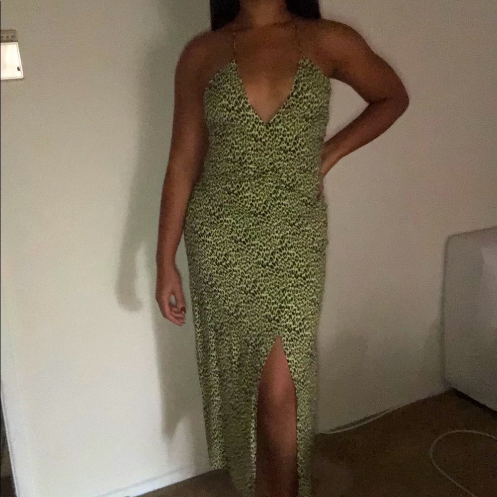 AFRM - Halter Dress - Neon Cheetah Print - Sz. XS